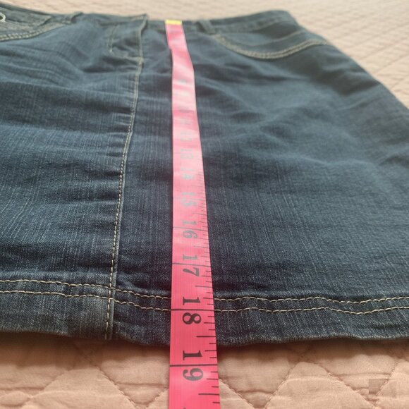 MARIE CLAIRE - Denim Jeans Mini skirt blue stretch - size 11 - Picture 12 of 12